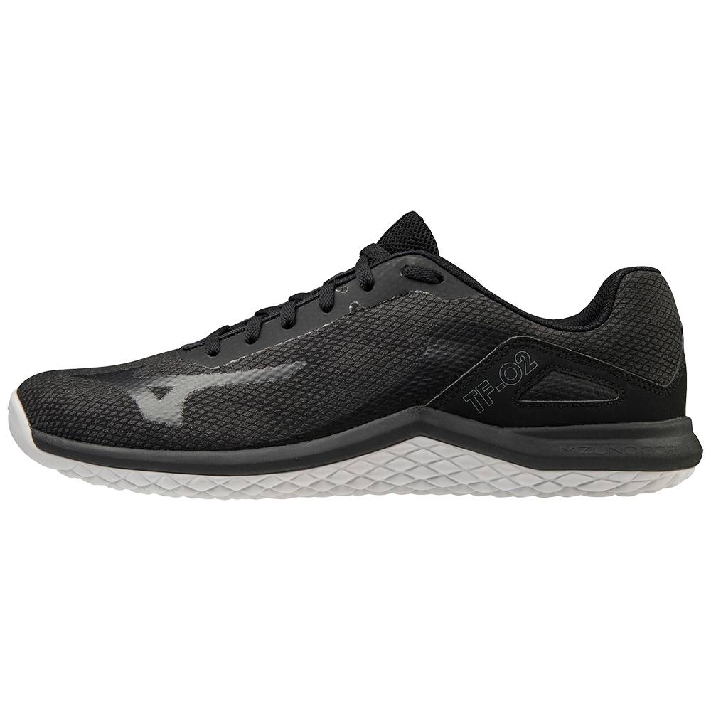 Mens Mizuno TF-02 Training Shoes Black/Grey Philippines (DHLJRX537)